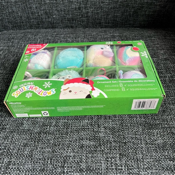 NIB Squishmallow Plush Ornament Set of 8 - Picture 2 of 4